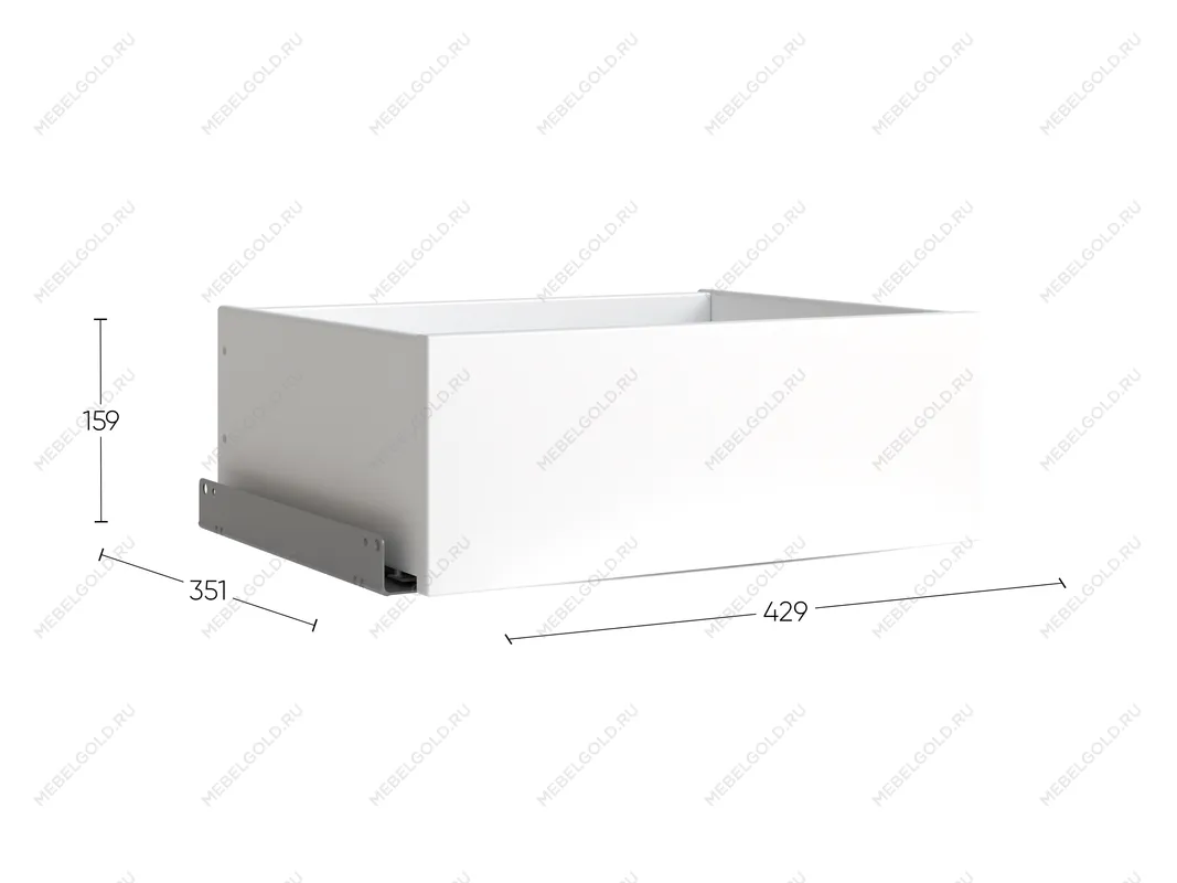 МАКС ящик выдвижной 50х36 серый