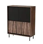 Комод Halmar SWING KM-2 (орех/черный) | изображение 2