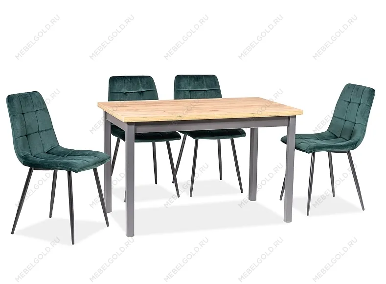 Стул кухонный SIGNAL MILA VELVET (серый/черный мат) | изображение 4