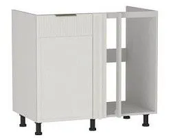 Стол под мойку угловой СМУ-100, Берта (900*554*820) Экокожа Белый, 25318