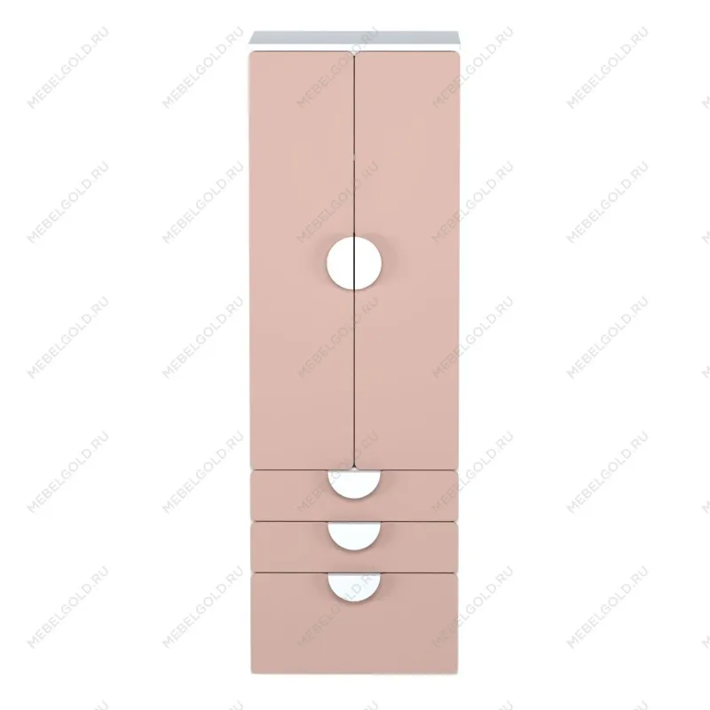 ПИКСИ шкаф распашной с 2 дверьми, 3 ящиками и полкой 60x57x183, мечтательный пион | изображение 1