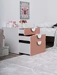 Комод Пикси, 3 ящика 60x57x60, мечтательный пион | изображение 4