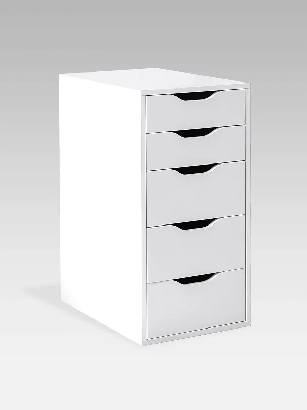 Комод Ингар, 5 ящиков, 36x71x53 см, белый | изображение 6