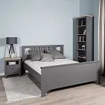 САГА кровать двойная 160х200 серая | изображение 3