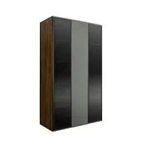 Шкаф 3-х дверный Bogemia Woodline Air (Серый/Черный) БМШ2/3(2)