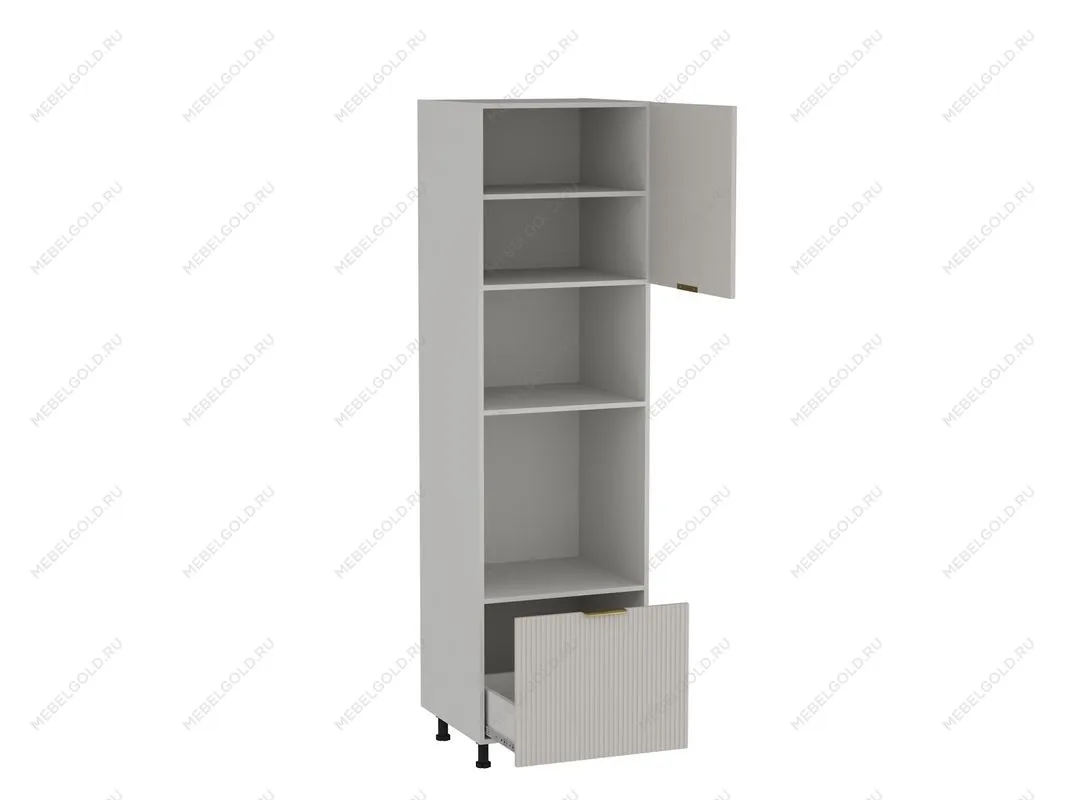 Шкаф-пенал П-1, Монза (600*566*2166) Экокожа Бежевый, 23131 | изображение 1