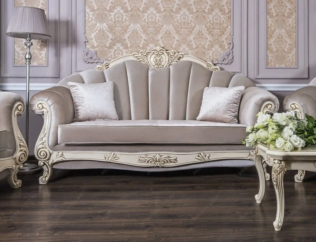 Диван Марселла 3х местный крем глянец | изображение 4