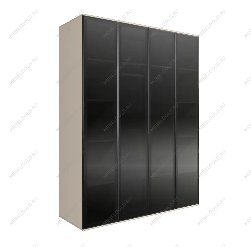 Шкаф 4-х дверный Bogemia Air (Слоновая кость/Черный) БМШ2/4(4)