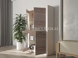 Шкаф с витриной Оливия 2V2D