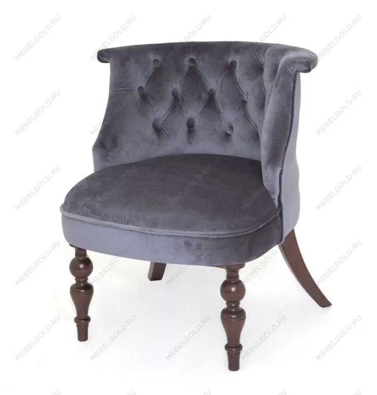 Кресло Бархат (темный тон/36 - голубовато-серый)
