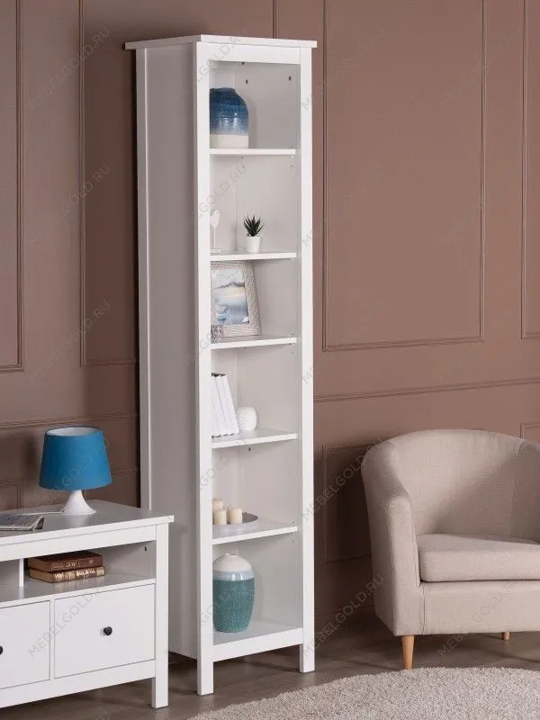 Стеллаж Сага, 50х42х215 см, белый | изображение 1