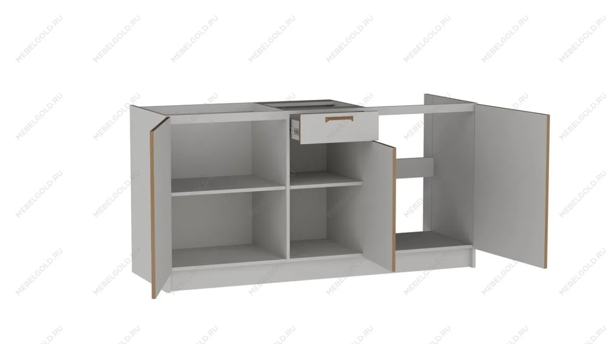 Стол С-160, Смарт (1600*566*820) Серый, 22602 | изображение 1