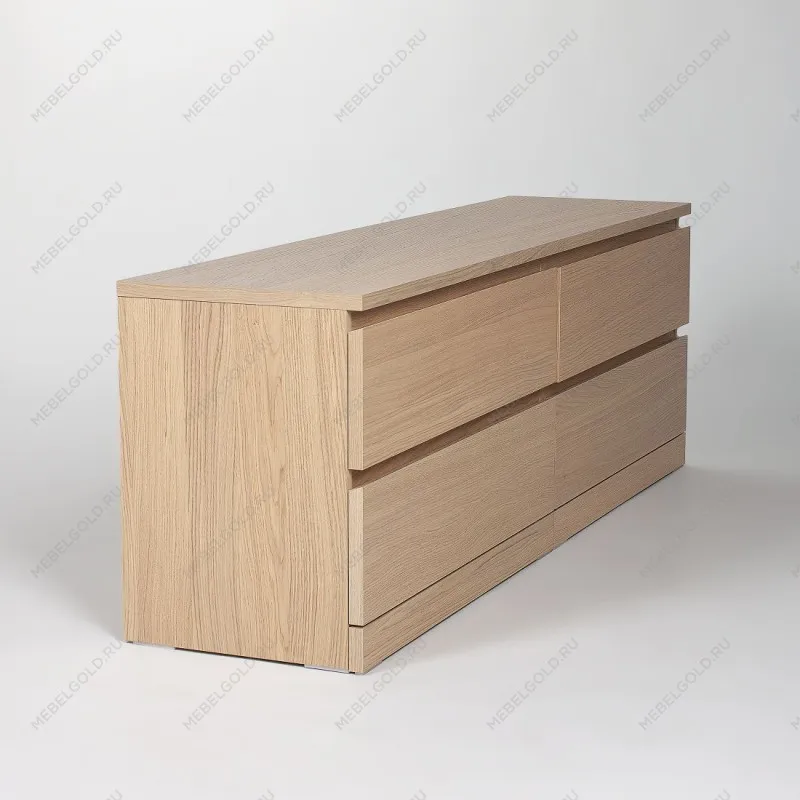 Комод Варма, 4 ящика, горизонтальный, 160х54х40 см, шпон натурального дерева, дуб беленый | изображение 13