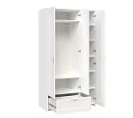 БРИМНЭС / СИРИУС Шкаф трёхдверный ИКЕА / IKEA белый с одним выдвижным ящиком и зеркалом | изображение 2