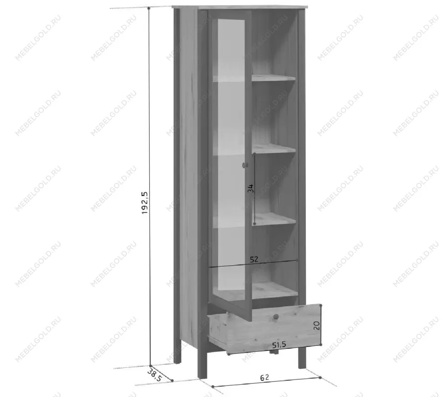 Витрина Лофт REG1W1S | изображение 5