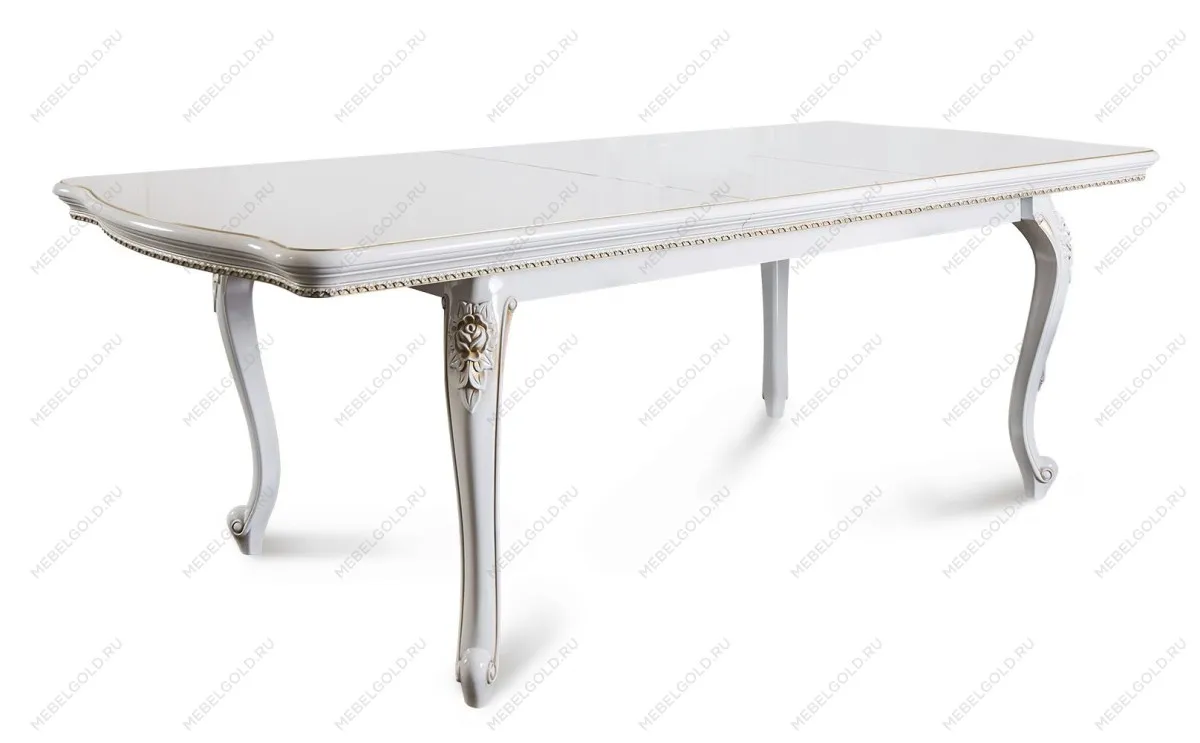Стол Натали прямоугольный белый глянец | изображение 1