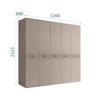 Шкаф 5-ти дверный Римини СОЛО (Мокка/Серебро) РМШ2/5(s)