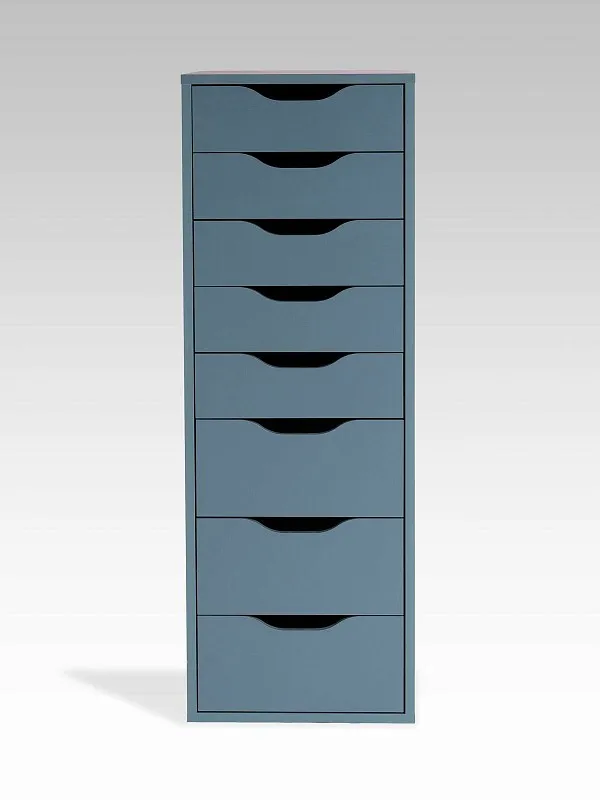 Комод Ингар, 8 ящиков, 36x102x53 см, серо-бирюзовый | изображение 6