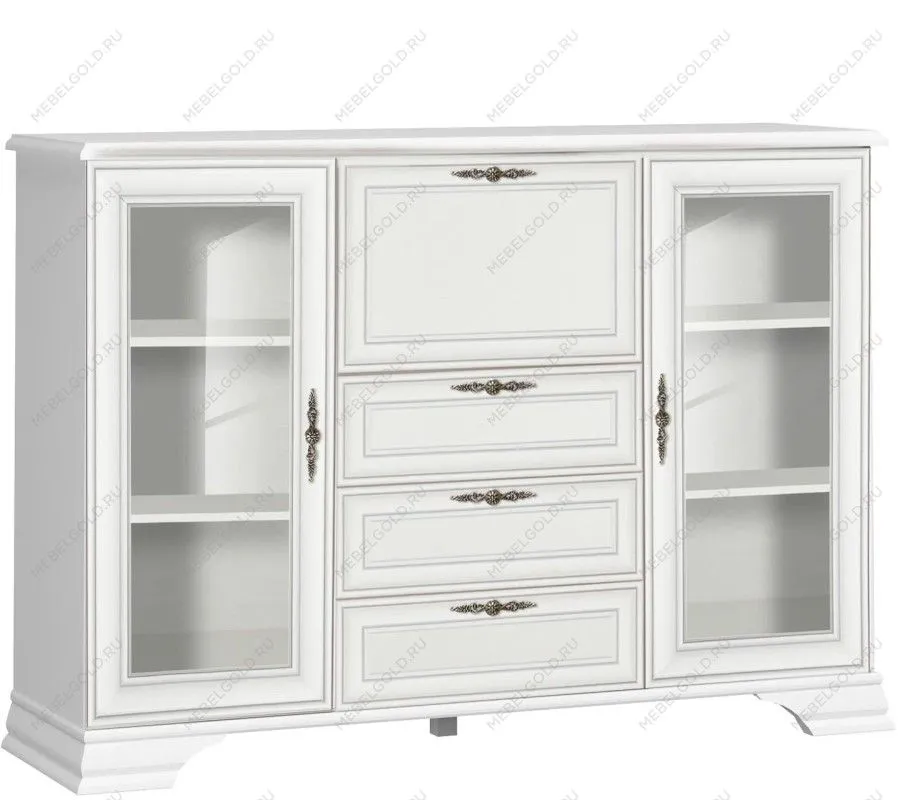 Комод-бар Кентаки KOM2W3S1B белый | изображение 1