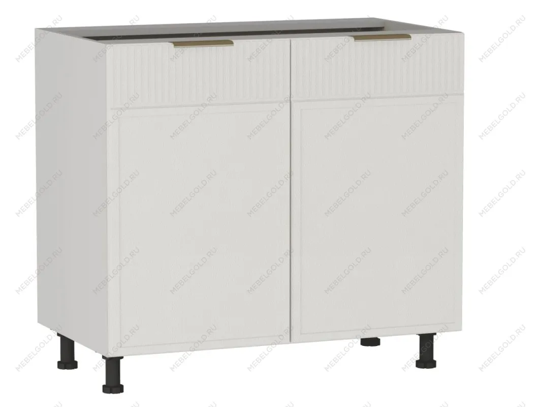 Стол 2-х дверный С-90, Берта (900*528*820) Экокожа Белый, 25310