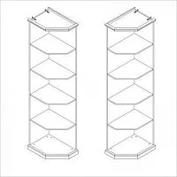 Натали стеллаж для шкафа правый белый глянец