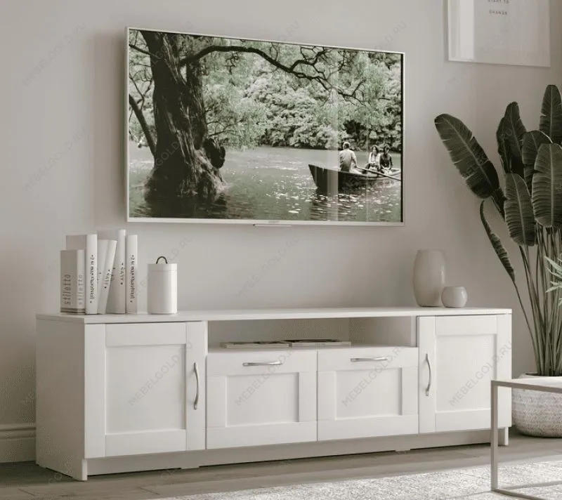 БРИМНЭС / СИРИУС тумба ИКЕА / IKEA 2 двери и 2 ящика 156х47 белая | изображение 4