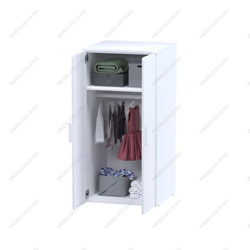 ПИКСИ шкаф распашной с 2 дверьми и полкой 60х57х123, робкий подснежник | изображение 3