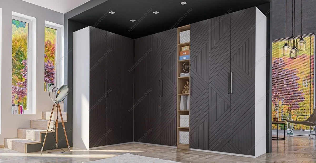 Шкаф-пенал Отис МН-039-07 П5 с фасадом МДФ (графит) | изображение 3