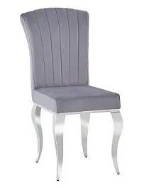Стул кухонный Signal PRINCE Velvet (серый/хром)
