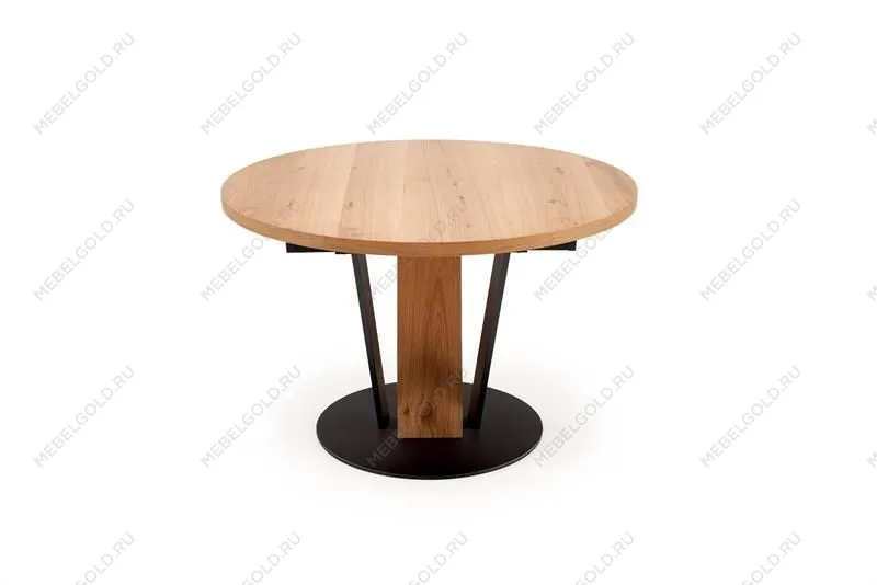 Стол обеденный Halmar FANIS OKRAGLY 120 (натуральный/черный) | изображение 5