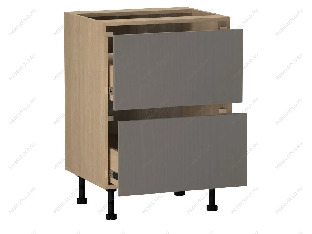 Стол с ящиками СЯ-60 (2), Женева (600*520*870) Дуб Палермо/Серый камень , 22022 | изображение 1