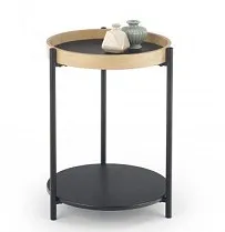 Стол журнальный Halmar ROLO (дуб натуральный/черный)