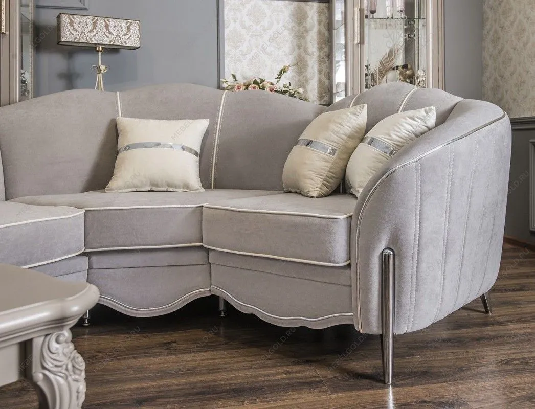 Диван Гравита угловой 3-у-1 серый серебро | изображение 4