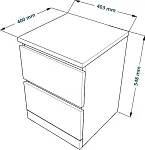 МАЛЬМ / VARMA Тумба прикроватная ИКЕА / IKEA 2 40х54х40, серый | изображение 1