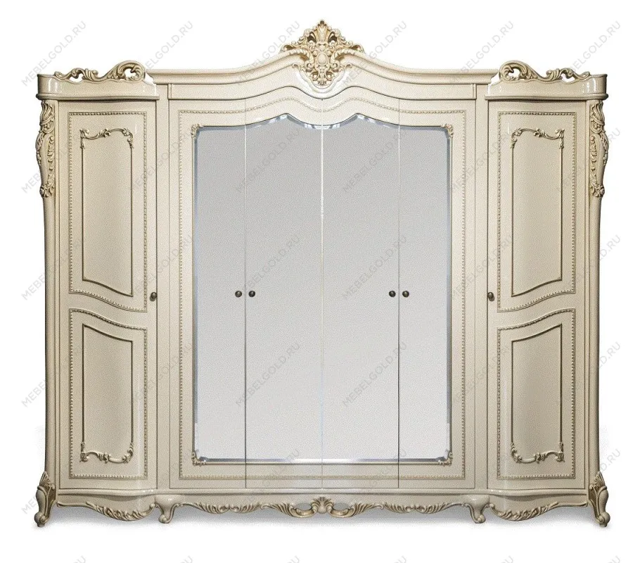 Шкаф Джоконда 6-дверный крем глянец | изображение 1