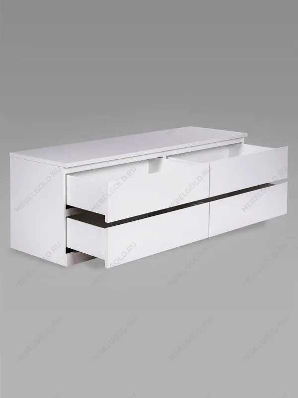 Комод Варма Прайм, 4 ящика, горизонтальный, 160х54х48 см, эмаль, белый | изображение 10