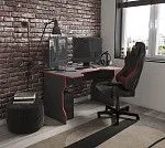 ВАРДИГ стол компьютерный ИКЕА / IKEA K1 120x82, антрацит/красный | изображение 2