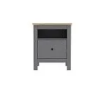 САГА тумба прикроватная серая/ясень | изображение 1