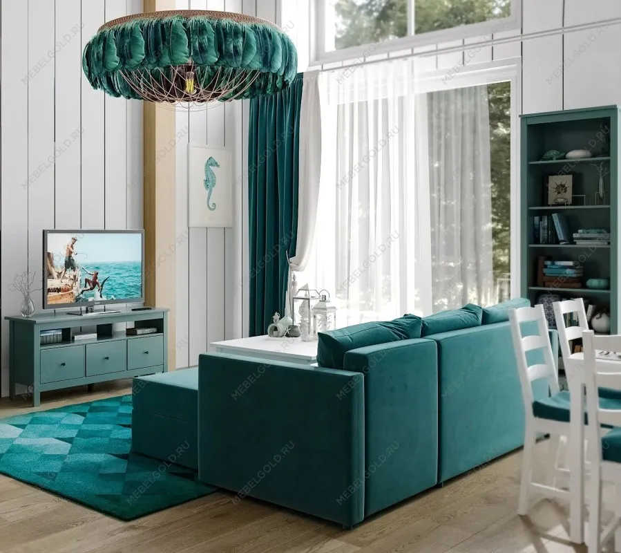 САГА тумба 3 ящика темно-бирюзовая | изображение 6