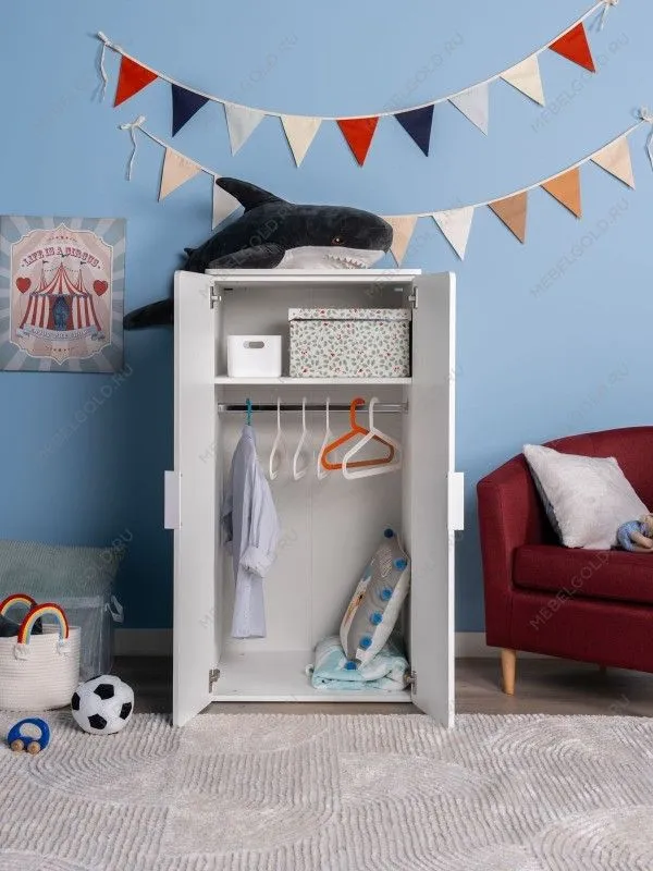 Шкаф Пикси распашной, с двумя дверьми и полкой 60х57х120, озорной василек | изображение 7