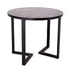 Стол круглый Лофт Зиг-Заг (ЛДСП 32 мм /Марцена темный / кромка чёрная) | изображение 1