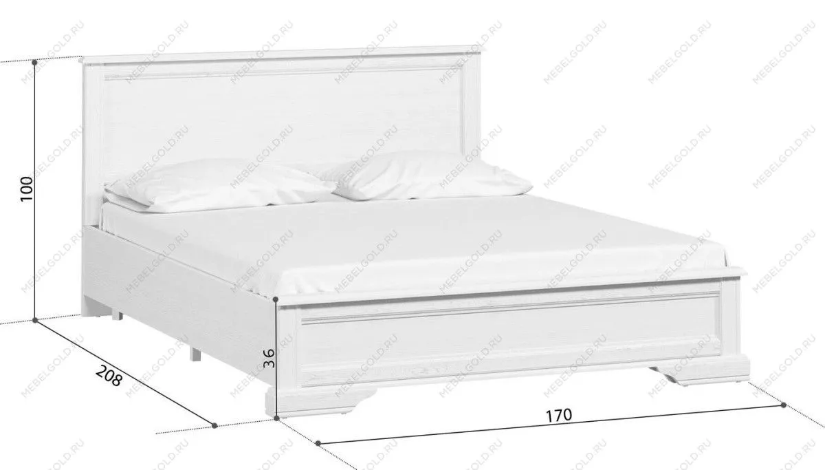 Кровать Стилиус LOZ160х200 (Лиственница сибирская) | изображение 2