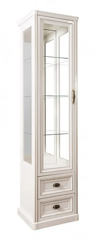 Витрина Натали 1-ств белый глянец