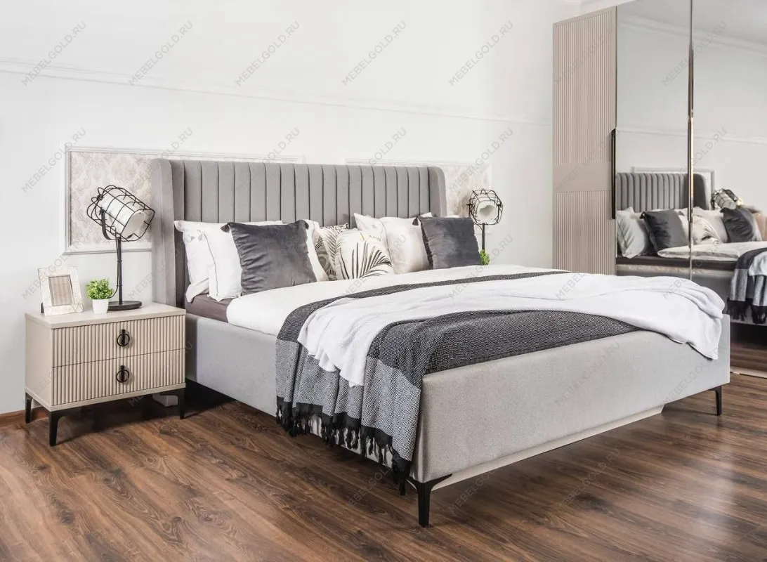 Спальня Стелла 4-дверная светло серый камень | изображение 4