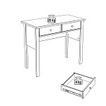 САГА стол туалетный 92х45 серый | изображение 3