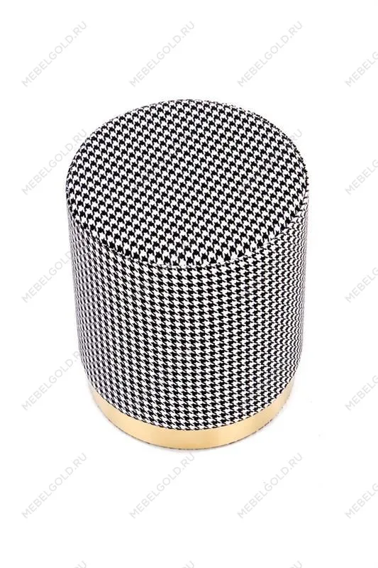 Пуф Halmar ARUNA (черный/белый/золотой) | изображение 1