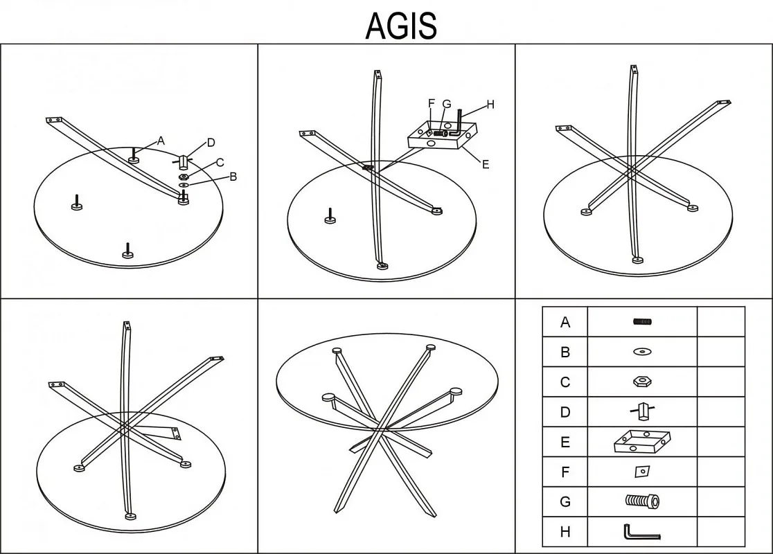 Стол обеденный Signal AGIS (прозрачный) | изображение 4