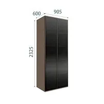 Шкаф 2-х дверный Bogemia Air (Мокка/Черный) БМШ2/2(2)