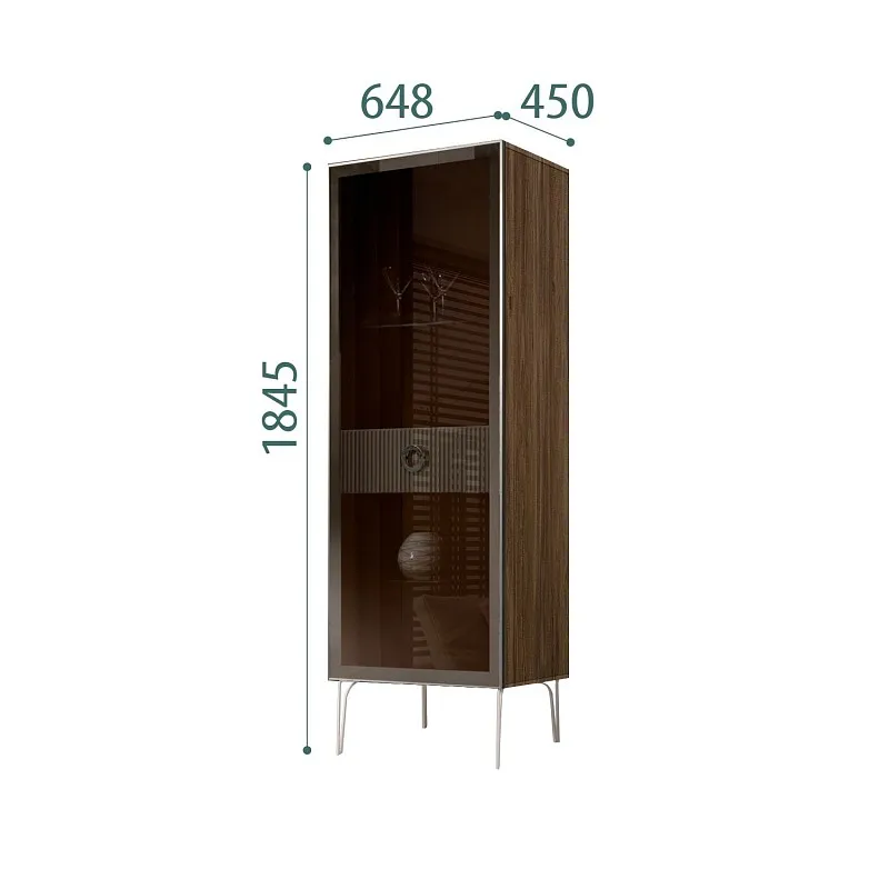 Витрина Bogemia Woodline Fi (Шелк/Хром) БМВ1-1С