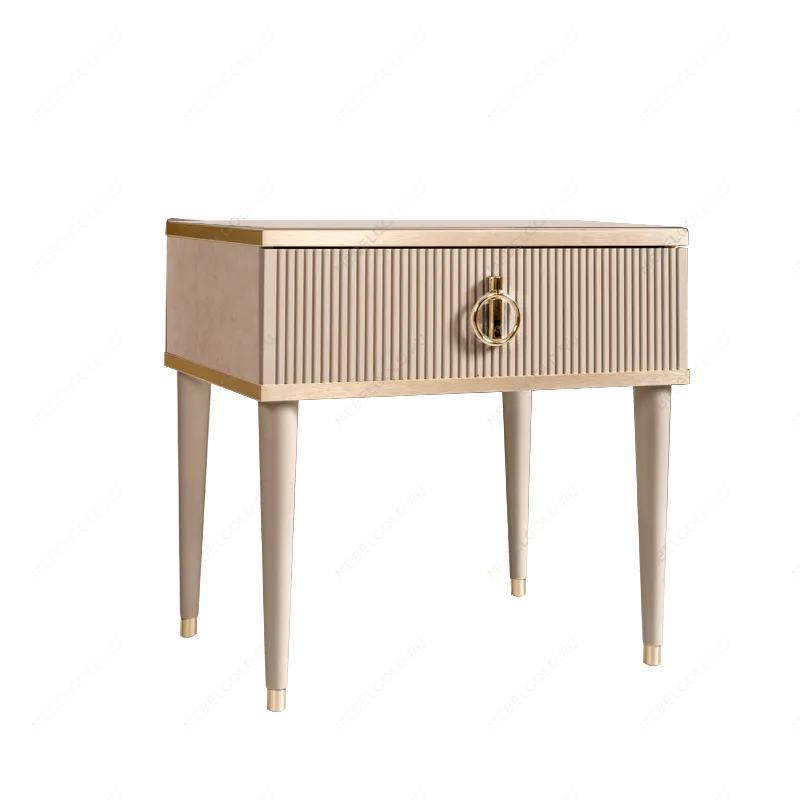 Тумба прикроватная Римини СОЛО (Латте/Золото) РМТП-1(s)